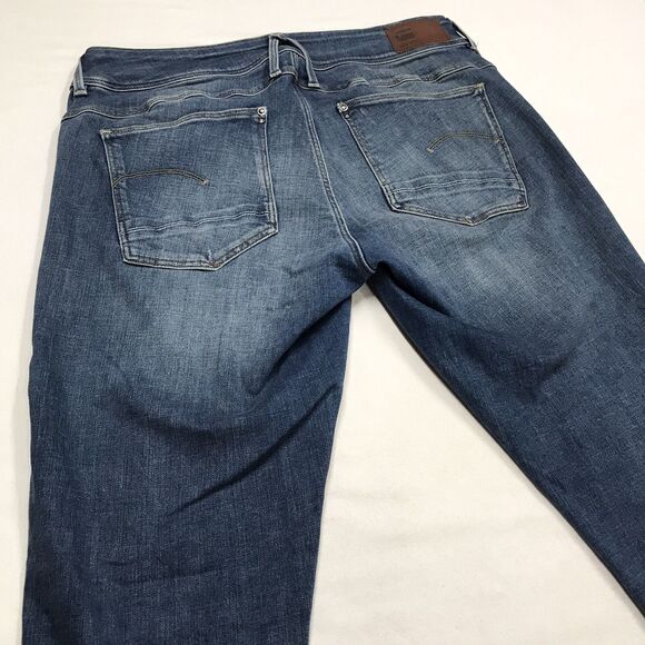 G STAR RAW Lynn Jeans Women 34x32 (32x31 actual) Mid Super Skinny Slim Distress - Picture 9 of 16